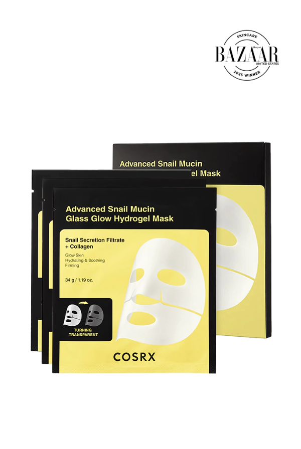 Producto - COSRX- ADVANCED SNAIL MUCIN GLASS GLOW HYDROGEL MASK 3 unidades