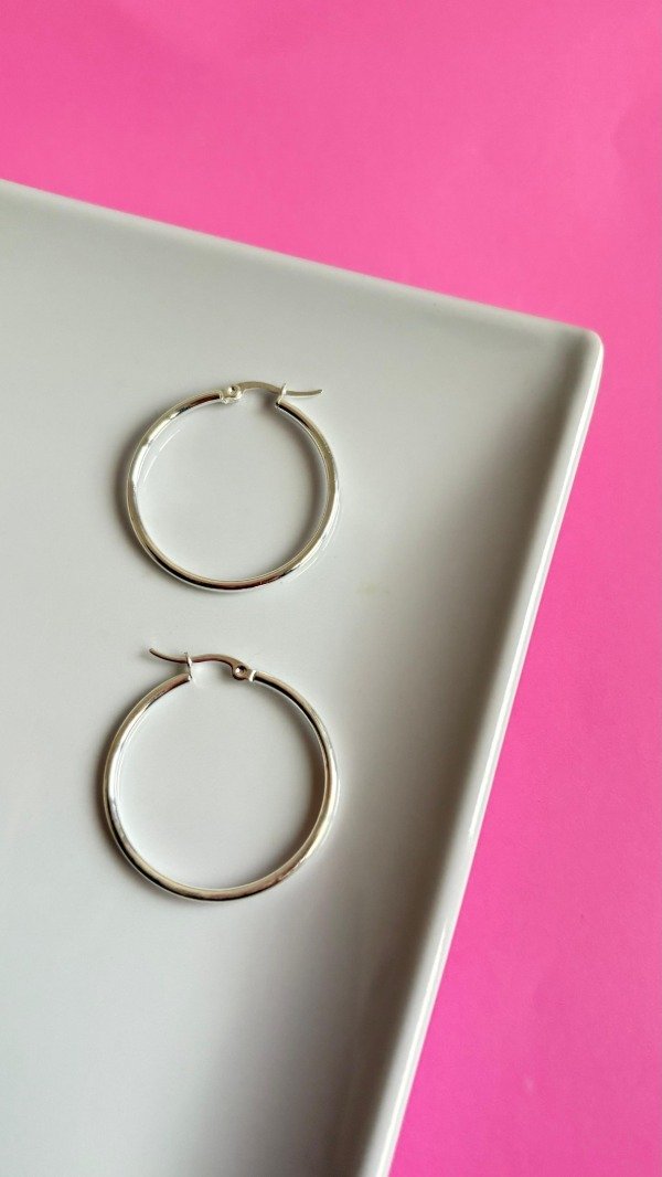 Producto - Argollas acero blanco