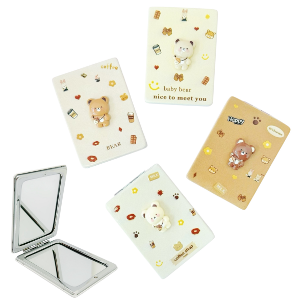 Producto - Espejo de cartera doble cuadrado osito MELY