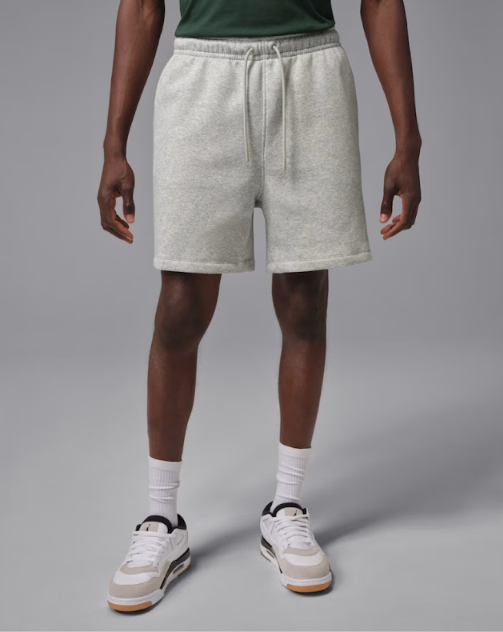 Producto - Jordan Brooklyn Short Gris Claro con Logo Blanco - 0