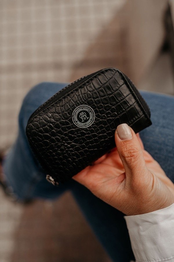Producto - TARJETERO LYON CROCO NEGRO