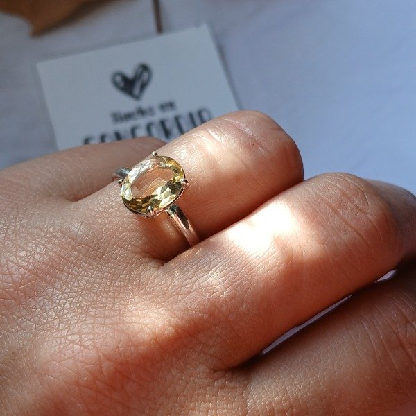 Producto - Anillo citrino oval talle 18