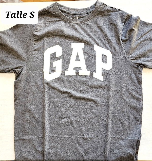 Remera manga corta gap talle S gris