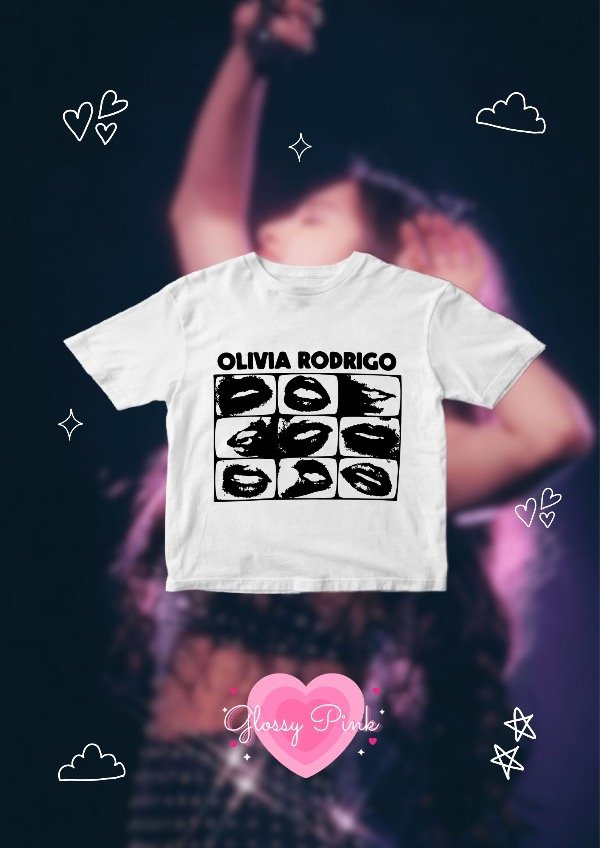 Baby Tee Olivia Rodrigo collage - DTF
