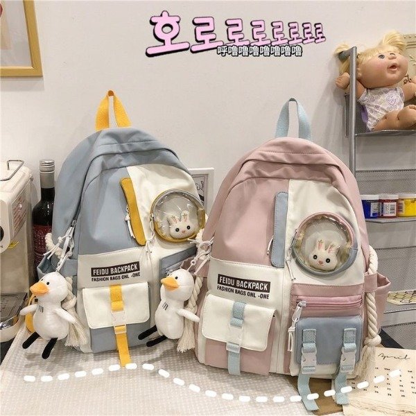 Producto - Mochila kawai osito incluye llavero de osito