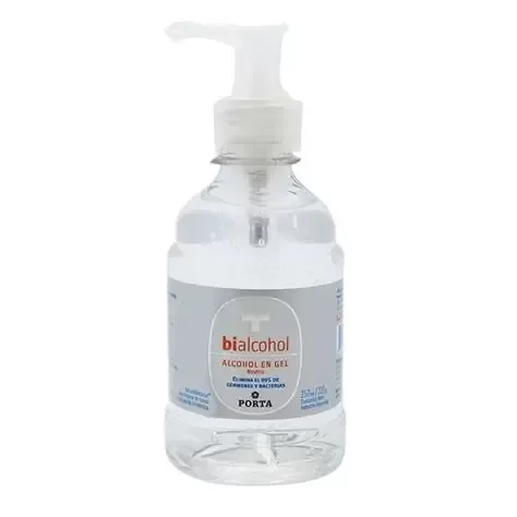 Producto - Alcohol en gel Porta bialcohol 250 ml con bombita