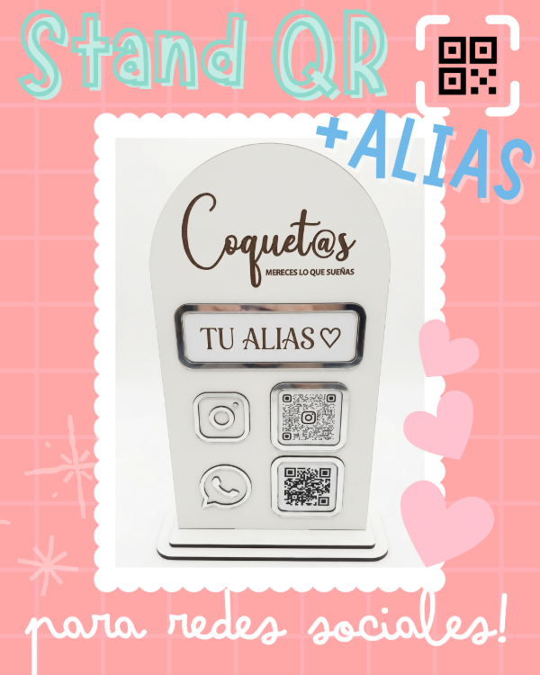 Producto - Stand de Pago Alias + QR Whatsapp y Redes - 0