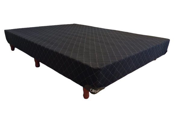 Producto - Box para base sommier 2Pzs.marca CRUZ 190x140 jackard matelasse