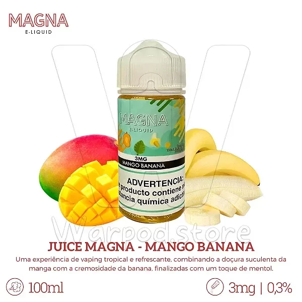 Producto - (FREEBASE) MAGNA - 100ML 3MG - MANGO BANANA