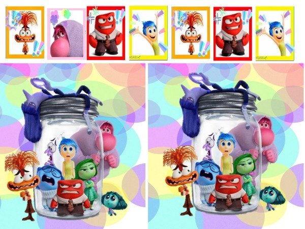 Producto - LAMINA TORTA RECTANGULAR O CAKE PIÑATA INTENSAMENTE FRASCO DE EMOCIONES