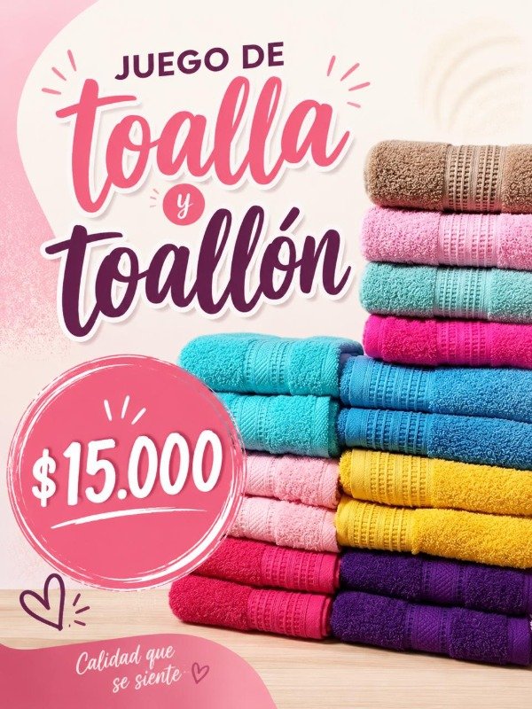 Producto - JUEGO TOALLA Y TOALLON