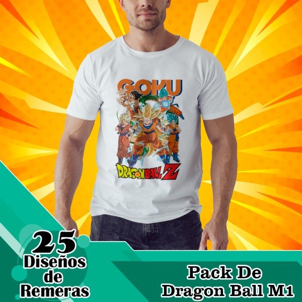 Producto - Diseños Digitales / Plantillas Para Remeras De Dragon Ball M1