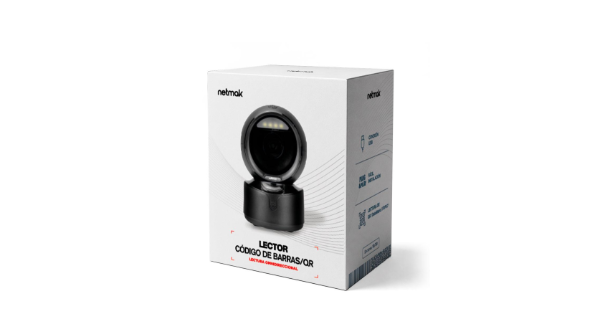 Producto - Lector codigo de barras y QR 1D/2D -omnidireccional -usb -Netmak (NM-LC605) - 3
