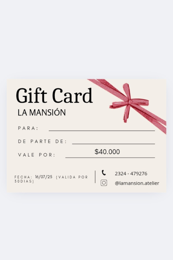 Producto - Gift Card 40mil