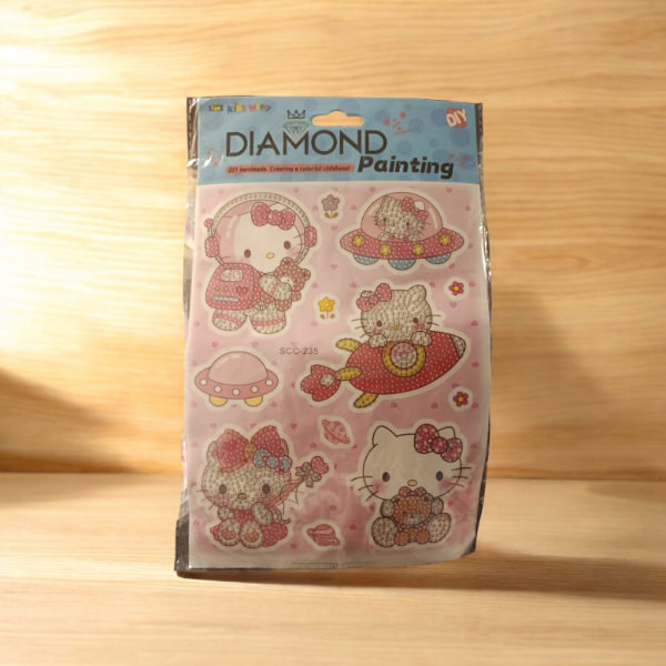 Producto - Plancha de stickers pintura diamantes kitty