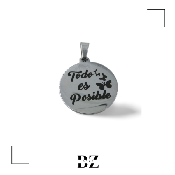 Producto - DIJE ACERO CON FRASES X PCS - 1429-55