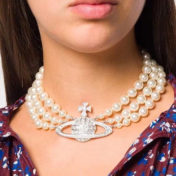 Producto - Collar Vivienne Triple Blanco