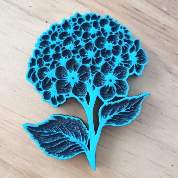 Producto - Sello de goma XXL Hortensia