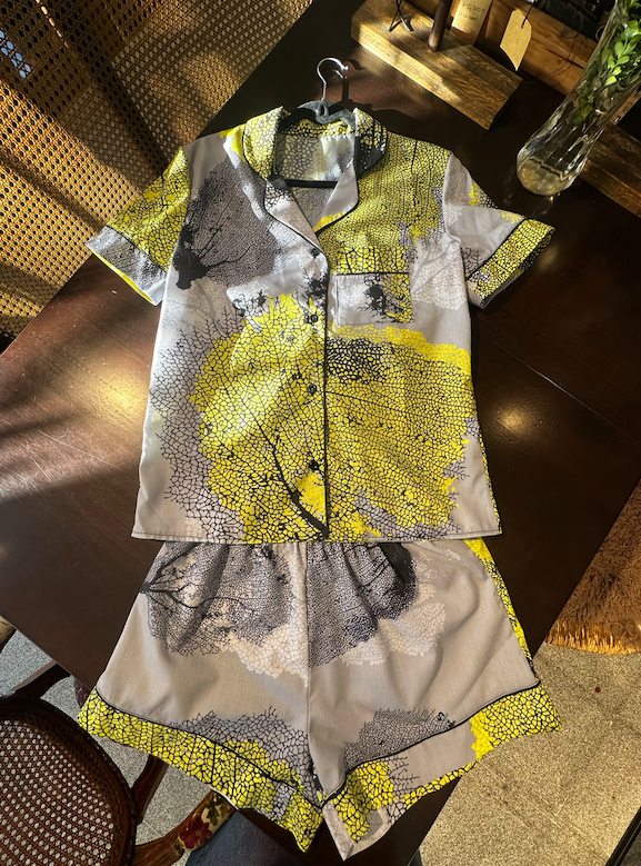 Producto - set piyamero verano 2 piezas coral gris