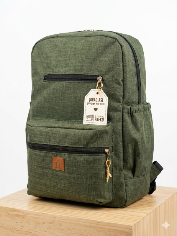 Producto - Mochila PADEL verde militar melange