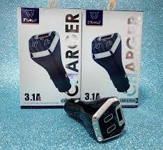 Producto - Cargador de Auto carga rapida 3.1 - 1 USB y 2 Tipo C