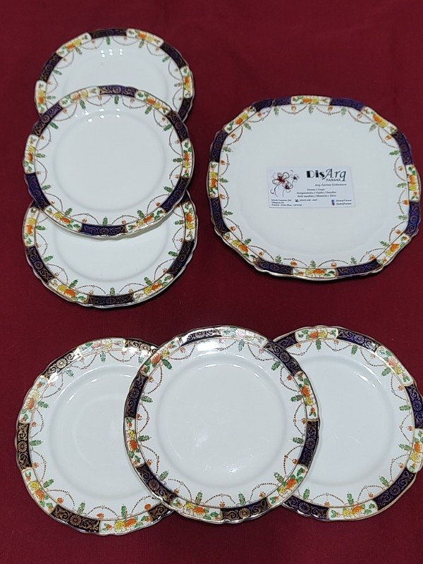 Producto - Platos postre ingleses con azul