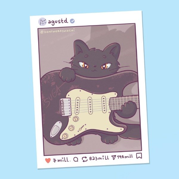 Producto - Postal Yoongi con su Guitarra!