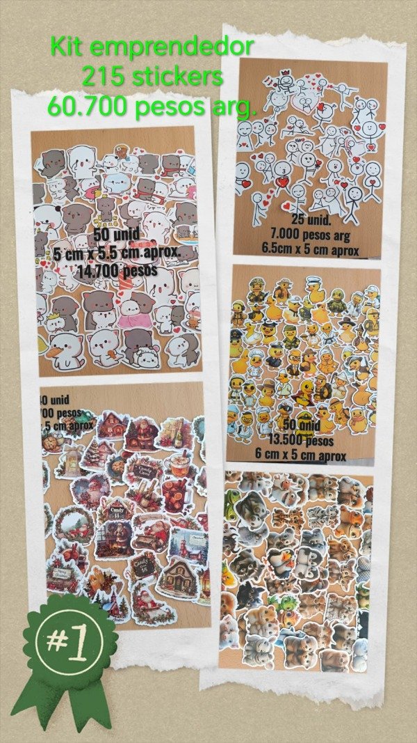 Producto - Kit emprendedor +200 Stickers