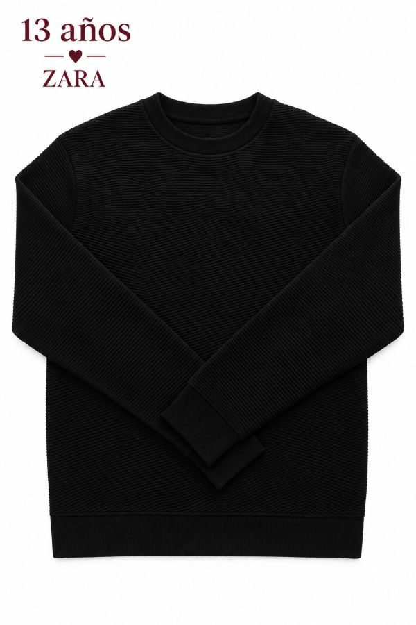 Producto - Buzo negro texturado Zara - 0