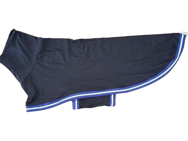 Producto - Jony de algodón negro con detalle azul a rayas