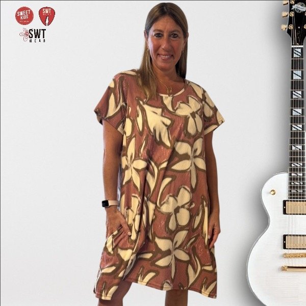 Producto - Vestido Morley ESTAMPADO CORTO con Bolsillos