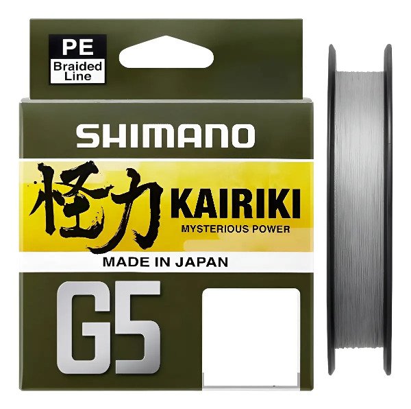 Producto - Multifilamento Shimano Kairiki G5 PE 0.20mm 5 Hebras 150 metros Gris Acero - 0