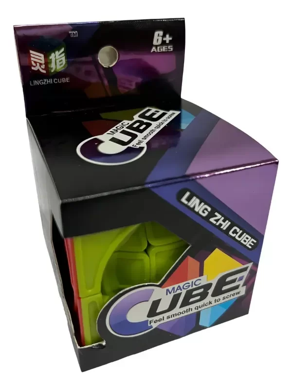 Producto - Cubo Mágico Lingzhi 3x3 Esfera Giratoria Colorido Antiestrés