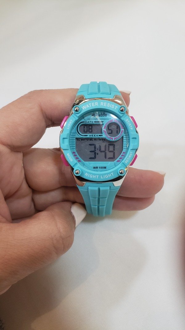 Producto - Reloj paddle turquesa y magenta