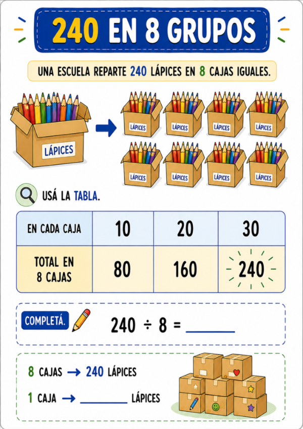 Producto - REPARTIMOS CON TABLAS: Divisiones exactas con apoyo visual - 16