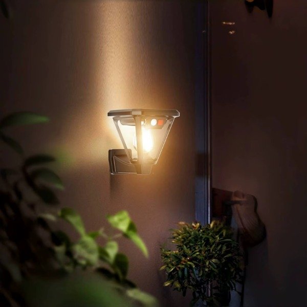 Producto - HG901 Lampara Solar Luz Cálida Sensor Pared/piso Exterior Jardin - 4