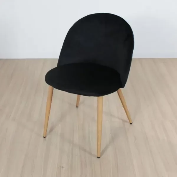Producto - SILLA PRINCE TAPIZADA PANA NEGRA - 0