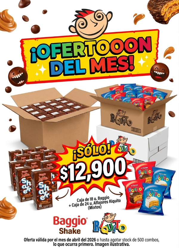 Producto - 18 Chocolatadas + 24 Alfajores Riquito