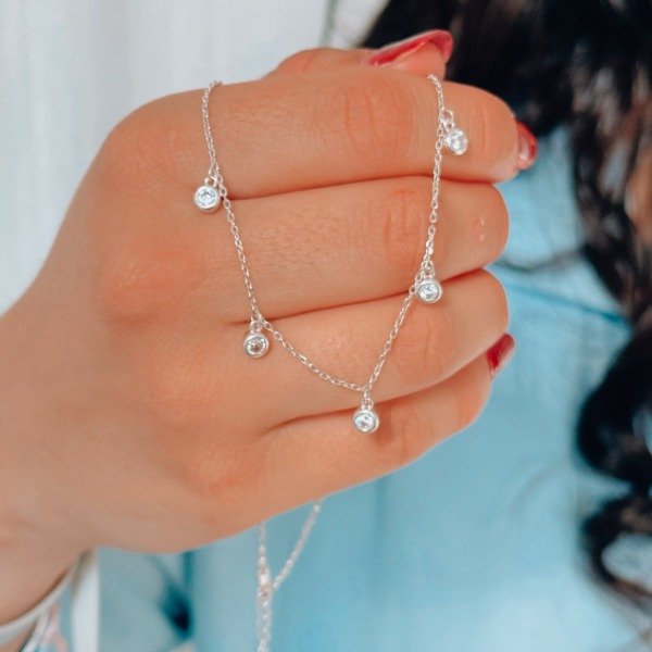 Producto - Conjunto Choker Aldana Plata 925