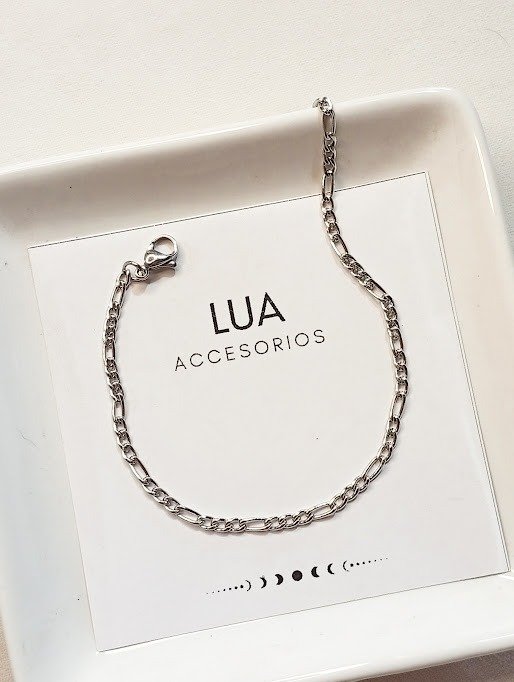 Producto - Pulsera figaro fina - Acero quirúrgico