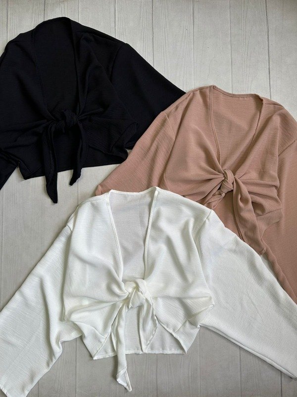 Producto - [5380] Blusa m/l p/atar pecho creppe cylan