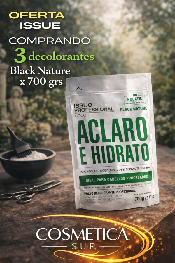 Producto - promo issue x 3 decolorantes black Nature x 700 grs