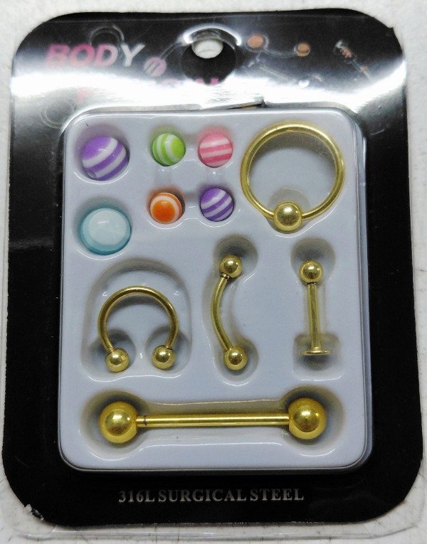 Producto - Set de piercing y repuestos PI 84  DNB 5/26