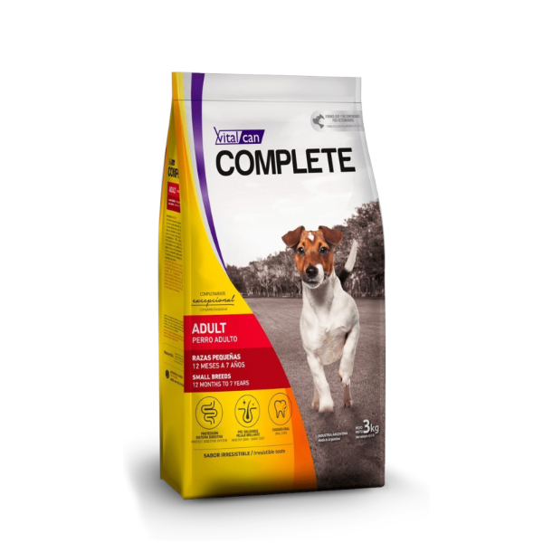 Producto - Vitalcan complete alimento para perro adulto small. 3kg