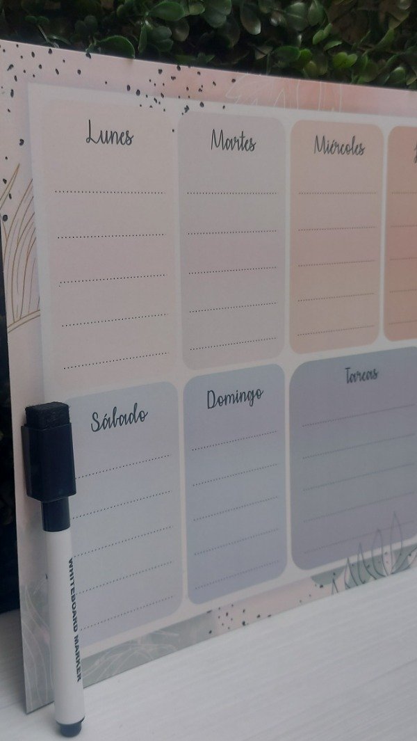 Producto - ORGANIZADOR SEMANAL con IMAN