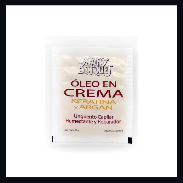 Producto - OLEO EN CREMA KERATINA Y ARAGÁN (SACHET)