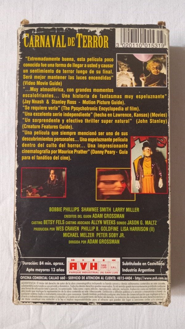 Producto - Carnival of Souls. 1998, Primer Plano Film. Vhs. - 1