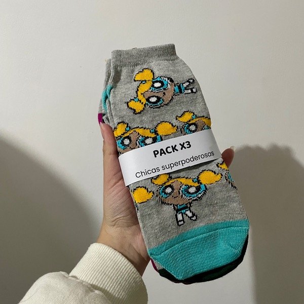 Producto - Pack x3 soquetes Chicas Superpoderosas