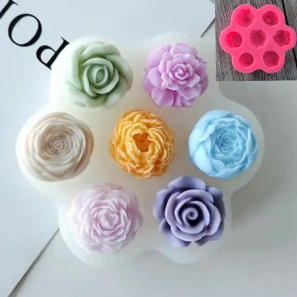 Producto - Molde de silicona Flores x8 profundas