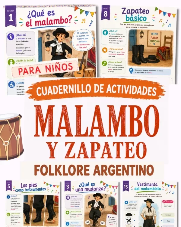 Producto - CUADERNILLO DE ACTIVIDADES - MALAMBO Y ZAPATEO